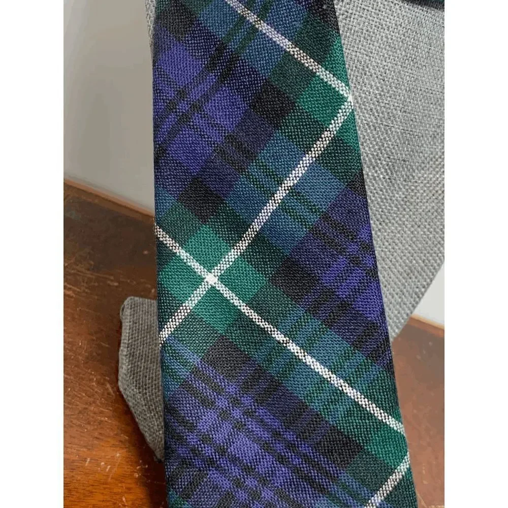 Ingles Buchan Scotland Plaid Wool Tie